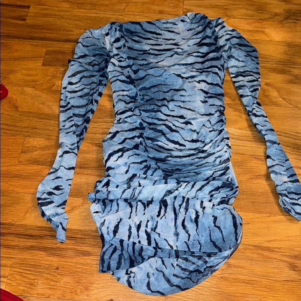 ZARA blue zebra dress